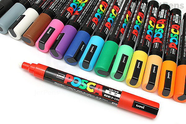 15 Posca Paint Markers, 5M Medium Posca Markers with Reversible Tips