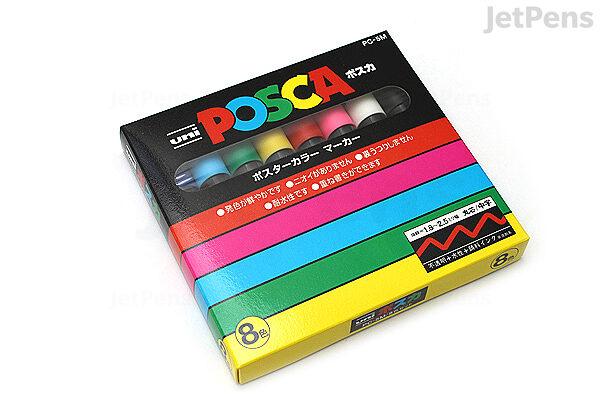 Posca Paint Marker PC-5M Set - 8-Color Cool Tone