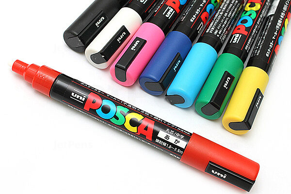 POSCA Markers PC-5M PALE COLOURS Set of 8