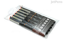Ohto Graphic Liner Needle Point Rollerball Drawing Pen - Pigment Ink - Set of 6 - OHTO CFR-150GL/6P