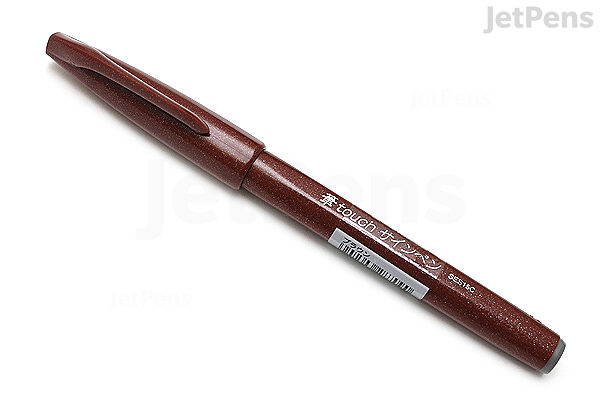 Pentel Touch Brush Sign Pen Brown