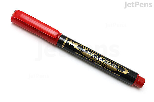 Zebra Mackee Pro Multi-Surface DX Marker Pen - Fine Point - Red