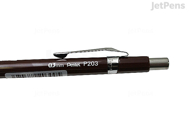 3x Pentel Mechanical Drafting Pencils Black Brown Maroon P203 