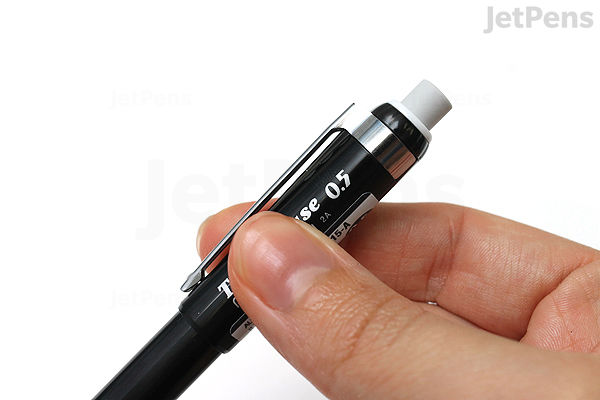 Pentel Porte-Mine Twist-Erase III QE515A 0,5 Mm Corps Noir - Crayon Mécanique Avec Gomme Rétractable