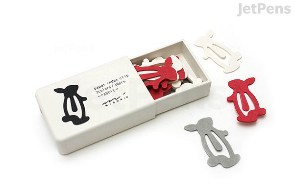 Clips For Rabbit Pen Midori Index Clip - Rabbit - 3 Colors - Pack of 18 | JetPens