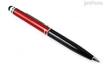 Monteverde Poquito Ballpoint Pen + Stylus - 0.7 mm - Red & Black Body - Black Ink - MONTEVERDE MV10105