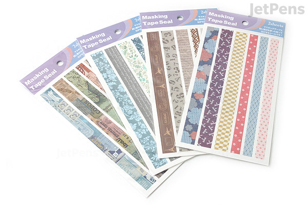 Pine Book Masking Tape Stickers - Vintage - 2 Sheets | JetPens