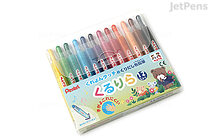Pentel Kururira Twist Crayon - 12 Color Set - PENTEL GTW-12