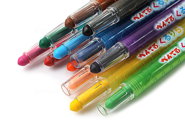 Washable Large Crayons 12 Colors Easier Grip Twistable Set