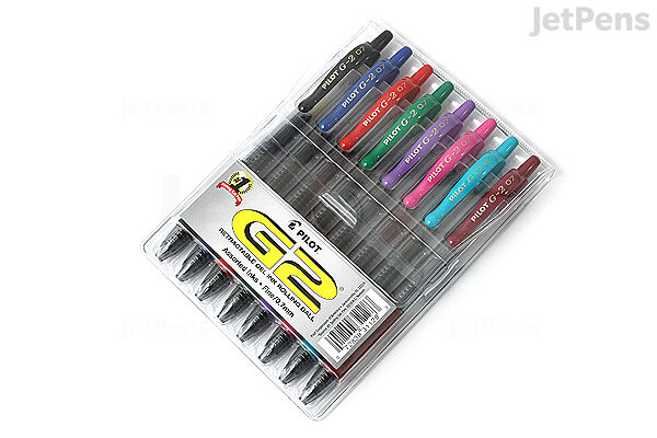 8 Colored Liquid Ink Pens, Ultra Fine Point (0.5 mm), 8 Assorted