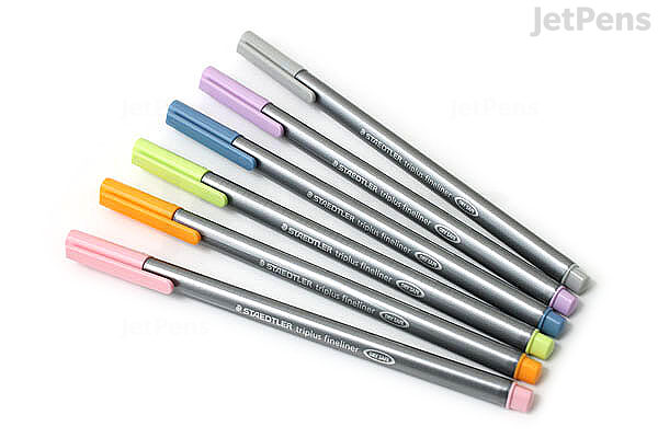 Staedtler Triplus Fineliner Pen - 0.3 mm - Pastel Colors - 6 Color Set - STAEDTLER 334 SB6CS1