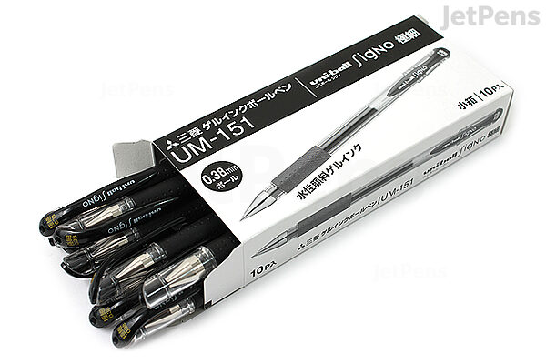 Gel Ink Cap Type Ballpoint Pen 0.38mm 10 Pieces Set, Pen Set