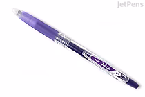 A Pilot Juice Gel Pen with a 0.5 mm tip, featuring a violet-colored barrel and matching cap.