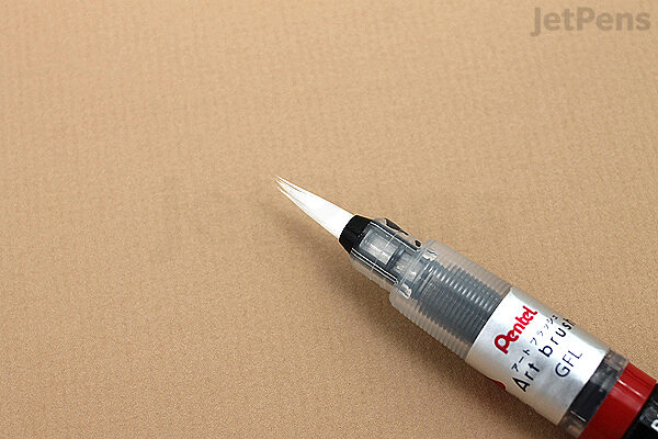 Pentel Brush Pen W/2RFL Med Black :: Art Stop