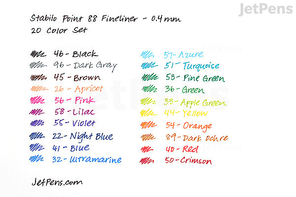 Stabilo Point 88 20-Color Parade Set