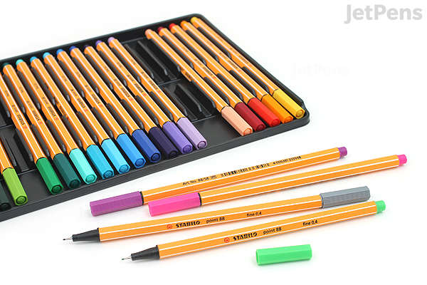 stabilo point 88 fineliner marker pen 0 4 mm 25 color stabilo 88 color chart
