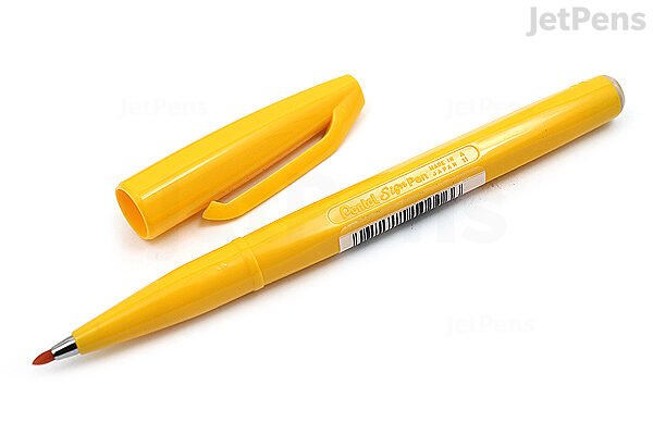 Pentel Sign Pen Stick Marker Fine Point Ochre S520Y-G Box Of 12
