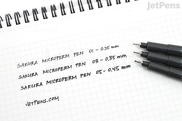 micron microperm permanent fine line pens 3pk .25/.35/.45mm – A Paper Hat