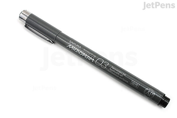  SAKURA Microperm Ultra Fine Point Pens - Permanent Marker Pen -  Assorted Point Sizes - Black Ink - 3 Pack : Office Products