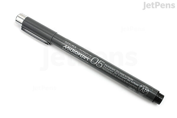  Sakura 34281 Microperm Blister Card Ultra-Fine Point 05 Pen,  0.45-mm, Black : Office Products