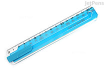 Sonic Nobirula 16<->30 cm Retractable Ruler - Clear Blue - SONIC SK-499-CB