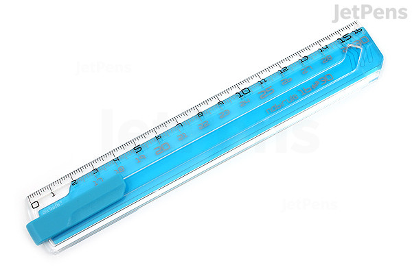 Retractrable Ruler Sonic Nobirula 16 30 cm Retractable Ruler - Clear Blue | JetPens