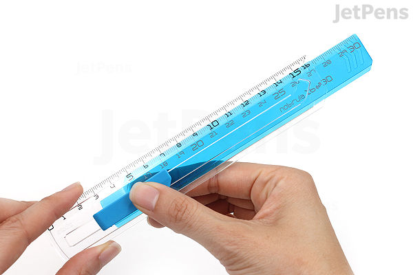 Sonic Nobirula 16 30 cm Retractable Ruler - Clear Blue | JetPens