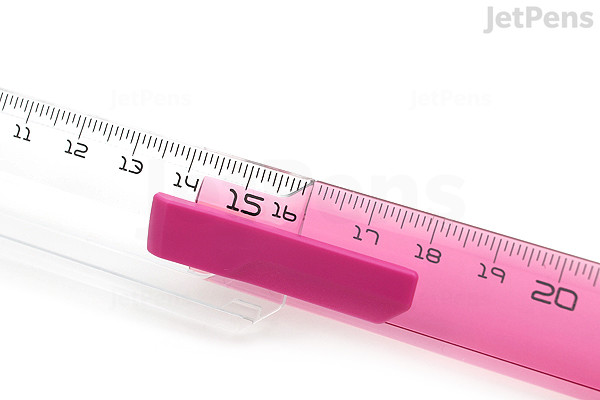 Sonic Nobirula 16 30 cm Retractable Ruler - Clear Pink | JetPens