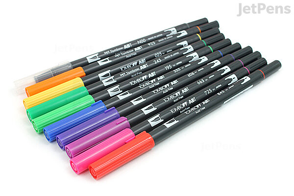 Tombow Dual Brush Pen Set, Pastel, 10PK - John Neal Books