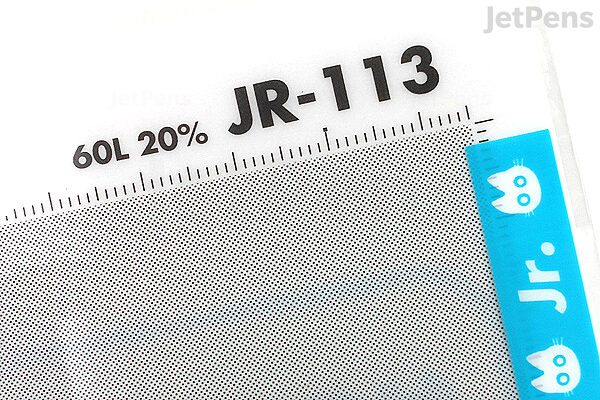 Deleter Screen Tone Jr JR-115 [Large Dot Pattern 7L/20%][Sheet Size  182x253mm (7.16x9.96)] For Comic Manga Illustration Graphic Screentone