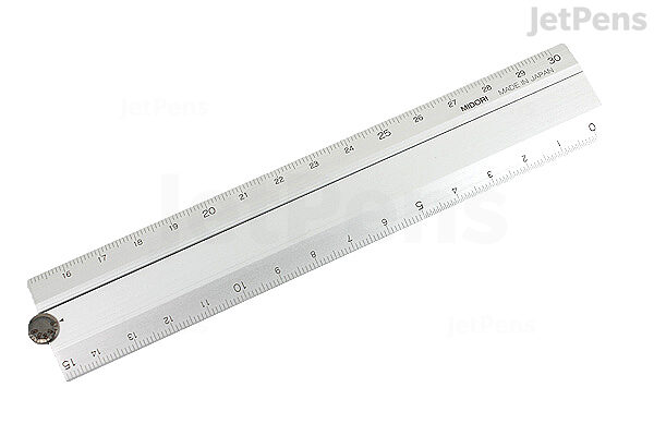 Midori Aluminum Multi Ruler - 30 cm - Silver