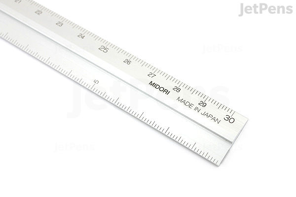 Ypo Ruler Midori Aluminum Multi Ruler - 30 cm - Silver | JetPens