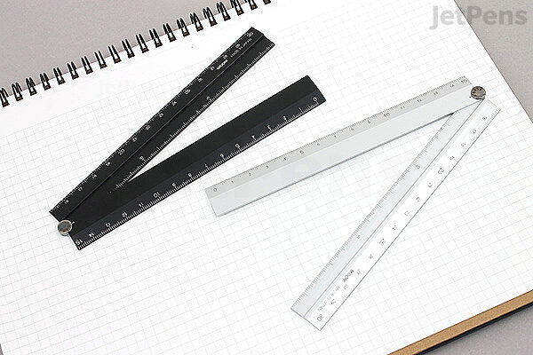 30CM Aluminum Alloy Folding Ruler Student Multi-functional Aluminum Alloy  30CM Folding Ruler 15CM Ruler Can Be Folded