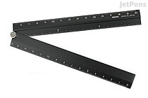 Midori Aluminum Multi Ruler - 30 cm - Black - MIDORI 42286006