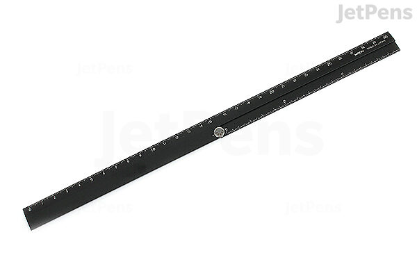 Midori Magnetic Aluminum Ruler- 30cm Black
