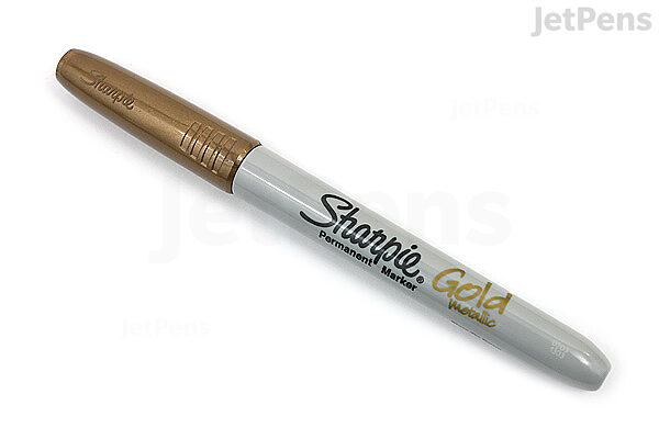 Sharpie Metallic Permanent Markers, Fine Point, Gold, 2 Count 