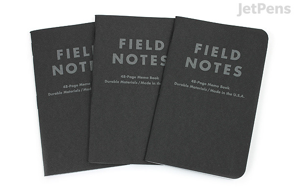 Field Notes Pitch Black Memo Book (3-Pack)