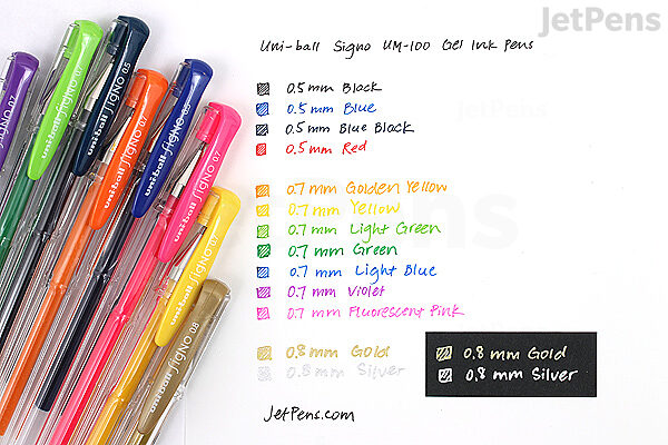  Dyvicl Silver Gel Pens, 0.8 mm Fine Pens Gel Ink Pens