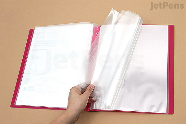 Kokuyo Novita Alpha Expandable Clear Book - A4 - Pink | JetPens