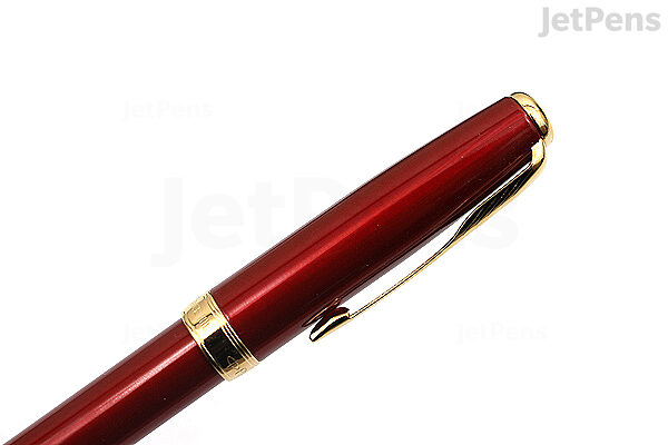 Parker Sonnet Fountain Pen - Red Lacquer - Gold Trim - Nib