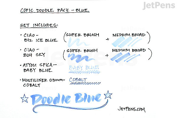 Copic Doodle Pack - Blue