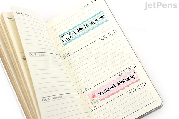 Pine Book Nami Nami Roll Label Stickers - 40 mm - Antique Cute | JetPens