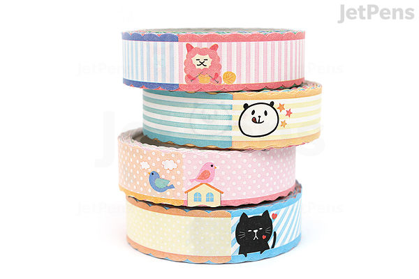 Pine Book Nami Nami Roll Label Stickers - 15 mm - Colorful Alpaca | JetPens