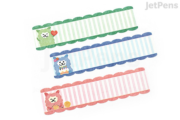 Pine Book Nami Nami Roll Label Stickers - 15 mm - Colorful Alpaca | JetPens
