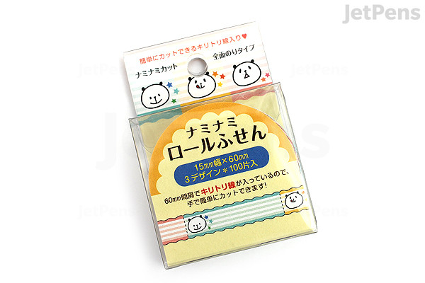 Pine Book Nami Nami Roll Label Stickers - 15 mm - Panda Face | JetPens