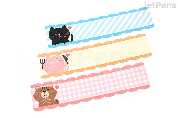 Pine Book Nami Nami Roll Label Stickers - 15 mm - Poyo Animal | JetPens