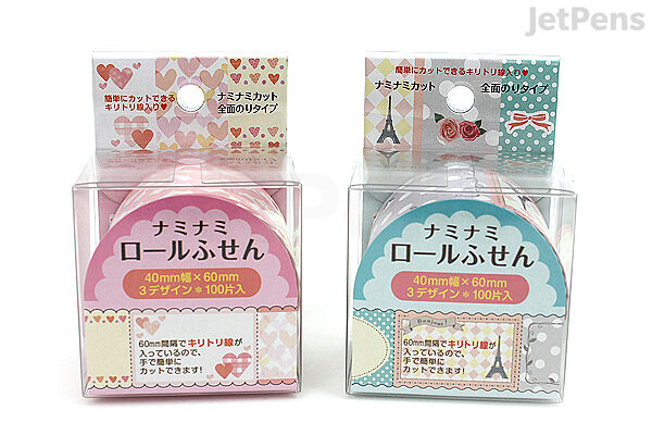Pine Book Nami Nami Roll Label Stickers - 40 mm - Antique Cute | JetPens