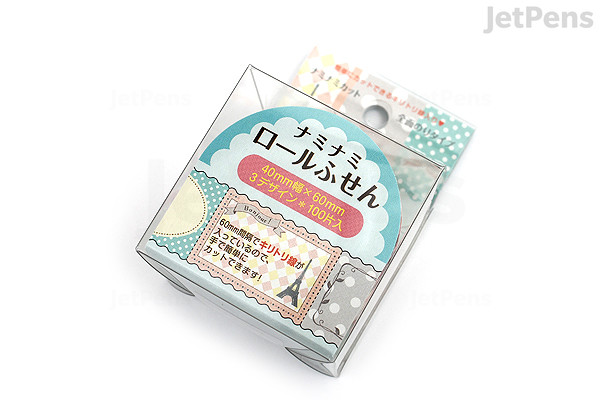 Pine Book Nami Nami Roll Label Stickers - 40 mm - Antique Cute | JetPens