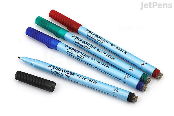 Staedtler Lumocolor Correctable Dry Erase Pen - Fine Point - Black - STAEDTLER 305 F-9