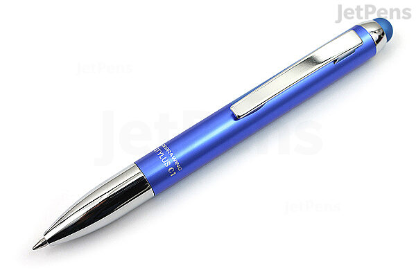 Zebra Stylus C1 Luxury Aluminum Shaft, Capacitive Type Stylus with Twist Ballpoint Pen, Blue (P-ATC1-BL)
